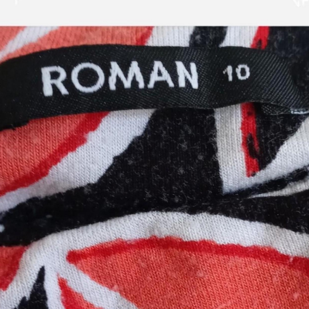 Roman Leaf Printed Midi Short Sleeve Dress - Picture 3 of 3